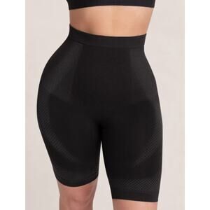 Shapermint Black Medium Large Everyday Empower Jacquard Shaper Shorts 55023